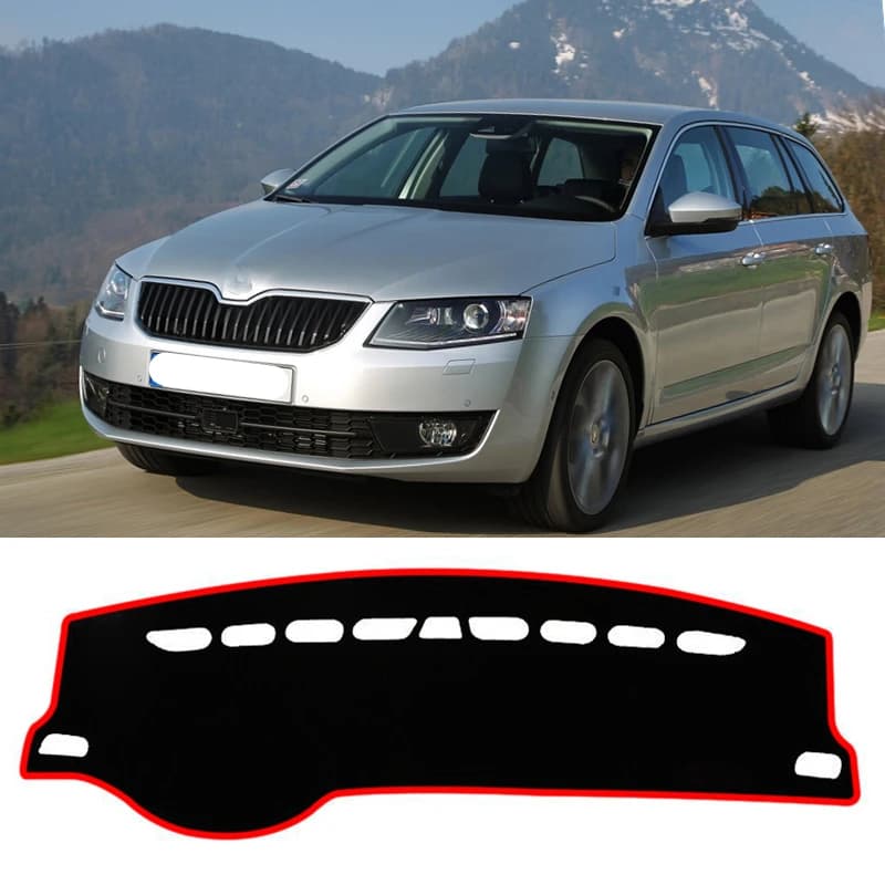 Car Dashboard Cover Mat Sun Shade Pad Instrument Panel Carpets Anti-UV For Skoda Octavia A7 2015 2016 2017 2018 2019 Accessories