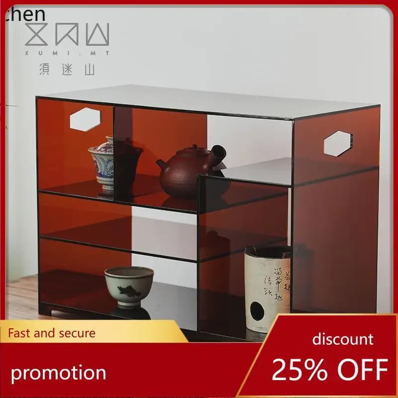 ZMLacrylic Bogu frame Duobao Pavilion shelf tea shed tea set storage simple tea room ornament