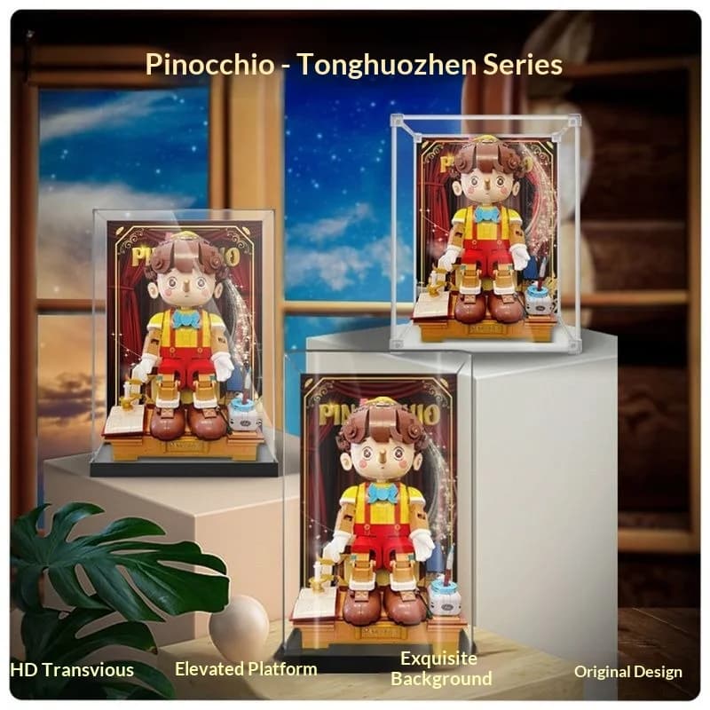 Suitable for LEGO Fairytale Town series-Pinocchio building block display box storage acrylic transparent box