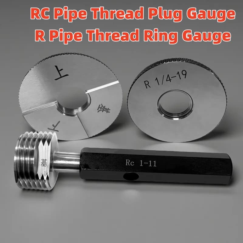 55 Degrees  RC Taper Pipe Thread Plug Gauge / Thread Ring Gauge 1SET Measure Tool RC1/8 1/16-28 1/2-14 1/4-19