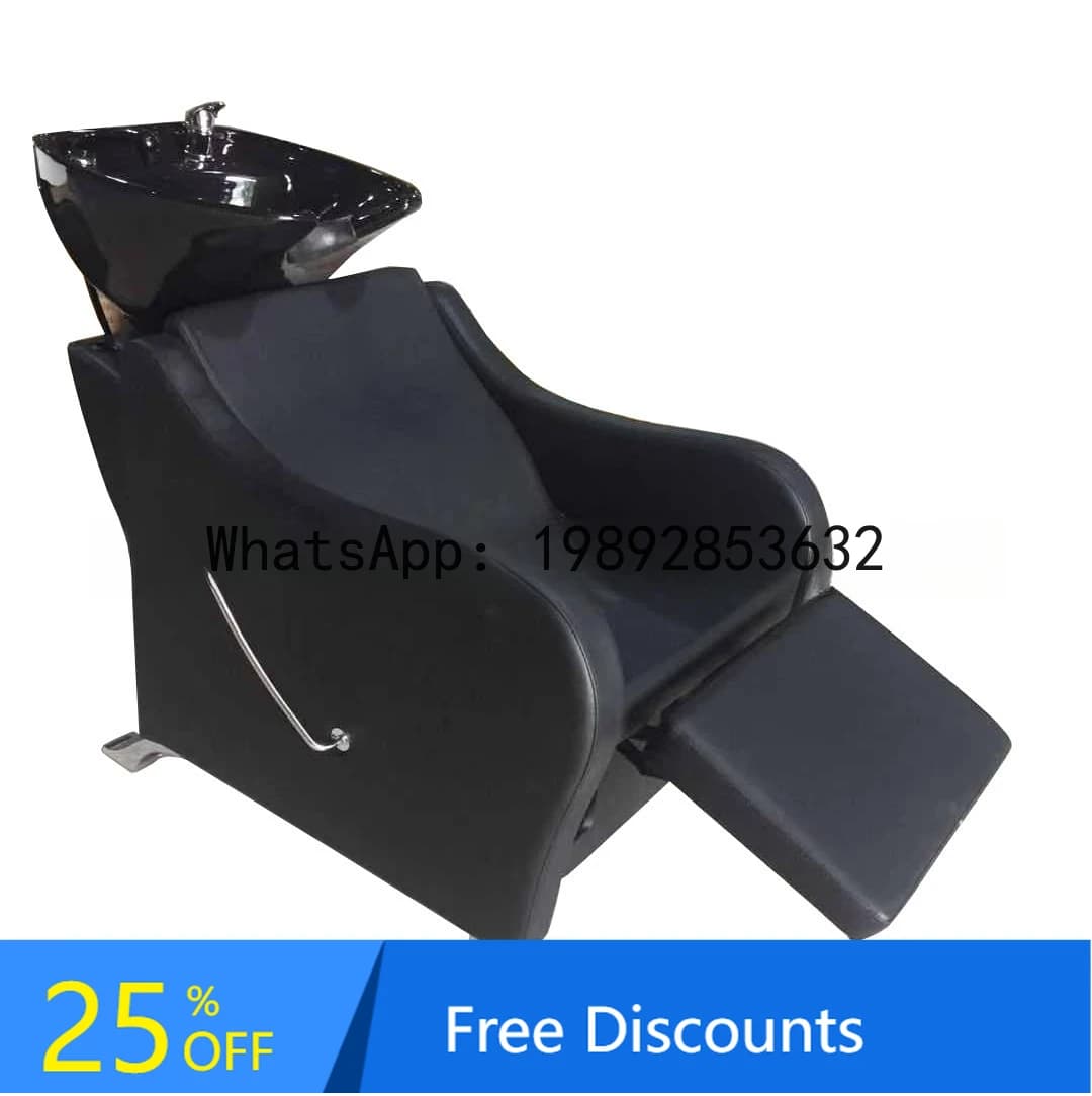 CZ Semi-Reclining Barber Shop Chair Salon Exclusive High-End Flush Bed Barber Luxury Shop Shampoo Chair