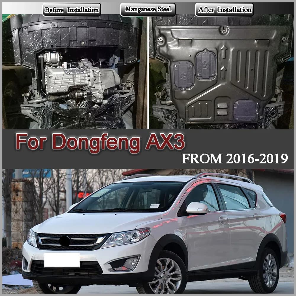 For Dongfeng AX3 2016-2019 1.4L 1.5L 1.0T Under Engine Guard Splash Shield Mud Fender Cover Plate Fender Mudguard Protector