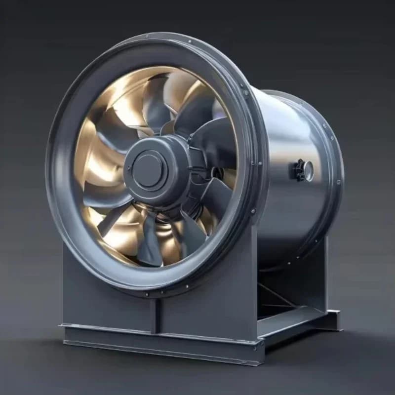 380V mixed-flow axial fan, anti-corrosion and explosion-proof smoke exhaust blower, with engine core components