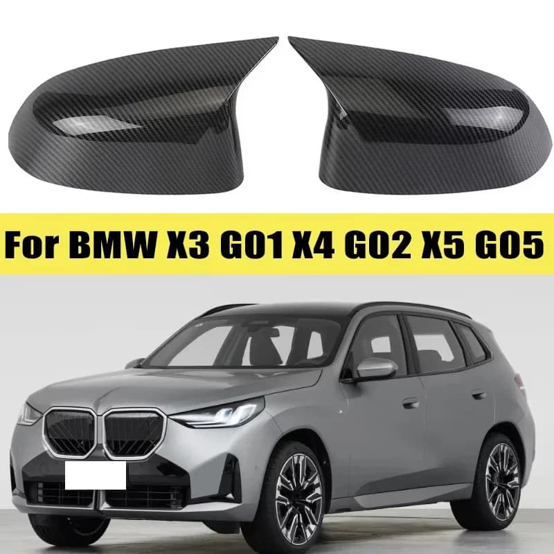 Suitable for BMW X3 G01 X4 G02 X5 G05 Carbon Pattern Replacement ABS Horn Modified Rearview Mirror Housing Car Accessories