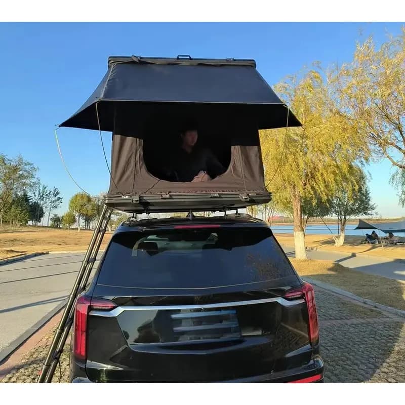 High Quality Automatic Hydraulic Folding Aluminum Rooftop Tent, Insulated Triangle Offroad Camping Tent for Australia Car & Trai