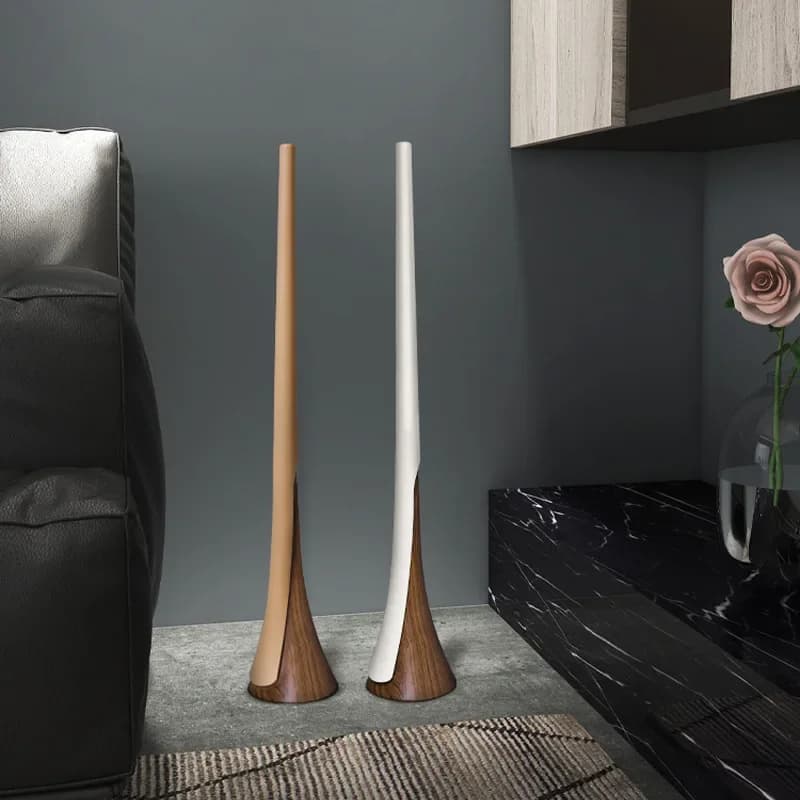 Wood grain self-supporting shoe handle, extra long shoe handle, suitable for the elderly and pregnant women shoe horn