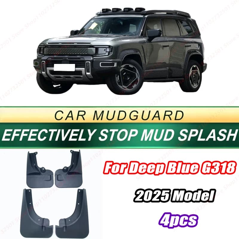For Deep Blue G318 2025 Model 4PCS Front Rear Mud Flaps Splash Guards Fender Mudguards Auto Accessories