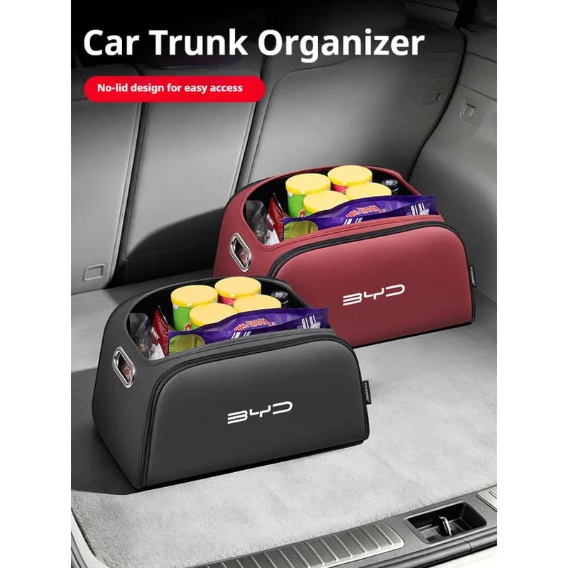 For BYD Dolphin Song Pro Seagull Sealion 7 6 Atto 3 Tang Dmi Yuan EV QIn Plus MAX Car Trunk Organizer Box Storage Bag with Built