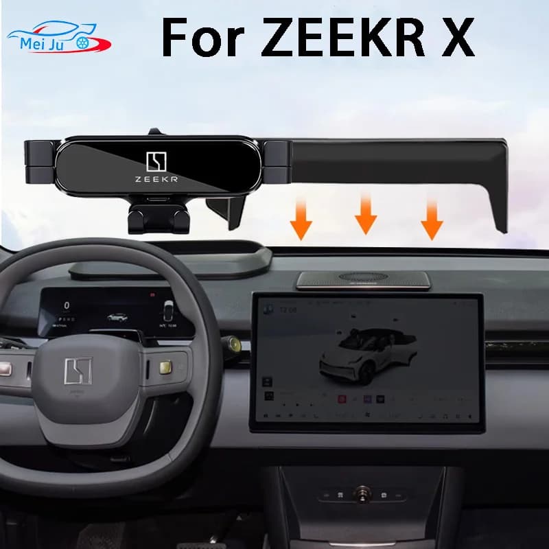 Car Phone Holder For ZEEKR X 2023 Car Styling Bracket GPS Stand Rotatable Support Mobile Accessories