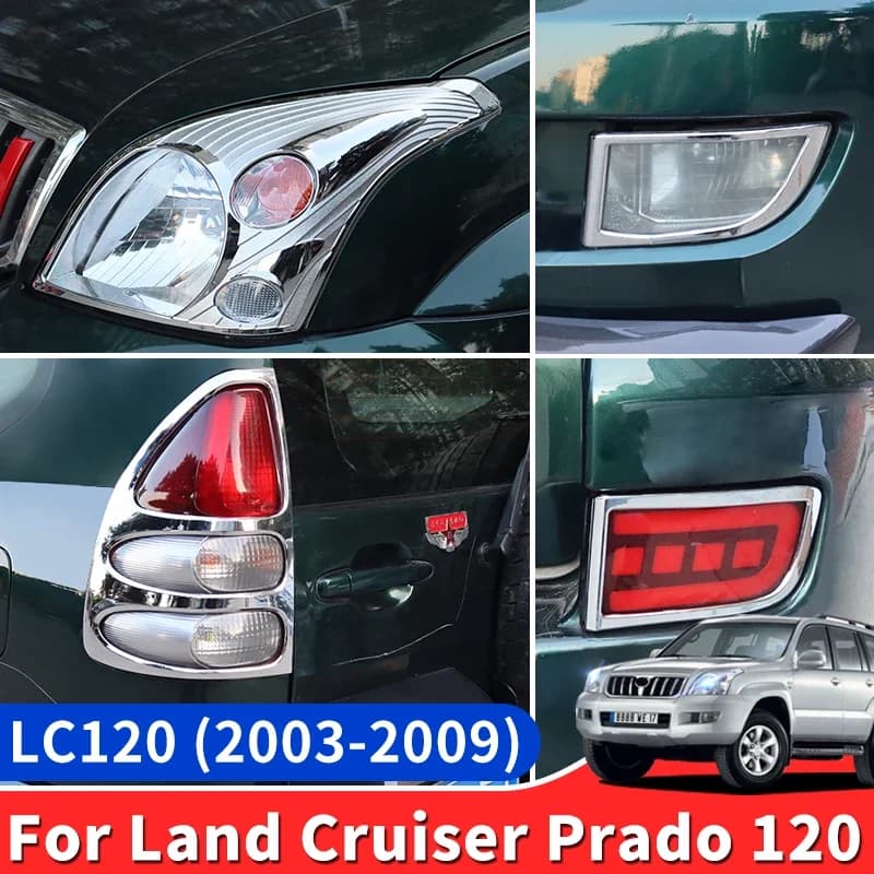 Front Headlight Frame Lamp Holder Bezel Trim Left Right  For Toyota 2003-2009 Land Cruiser Prado 120 lc120 2008 Accessories