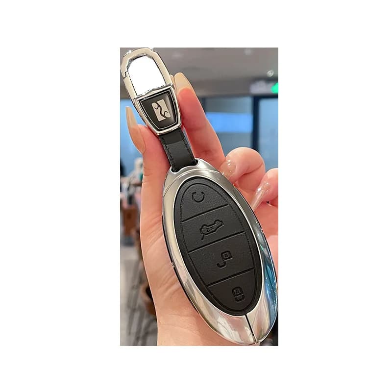 Premium Zinc Alloy Key Cover Case for BYD Yangwang U8/U7/U9 (2025) - Protective Key Fob Shell Key Bag Chain