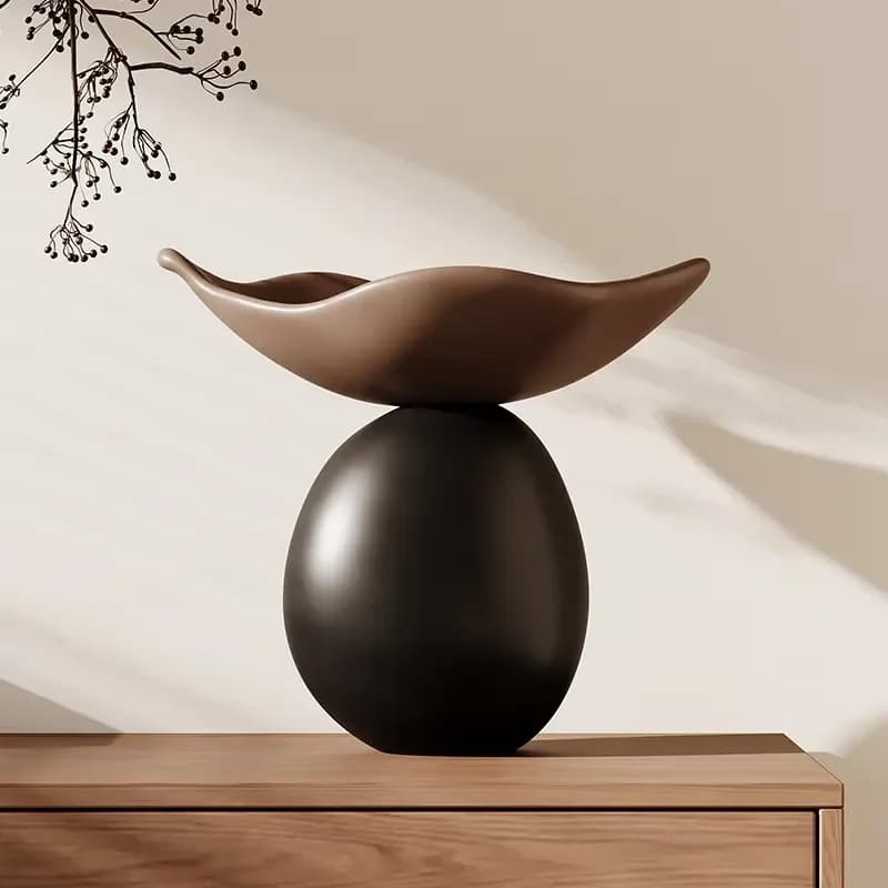 Modern Simple Handmade Resin Sculpted Fruit Platter Sculpture Storage Ornament Home Decor Furniture Decoration Crafts Gifts