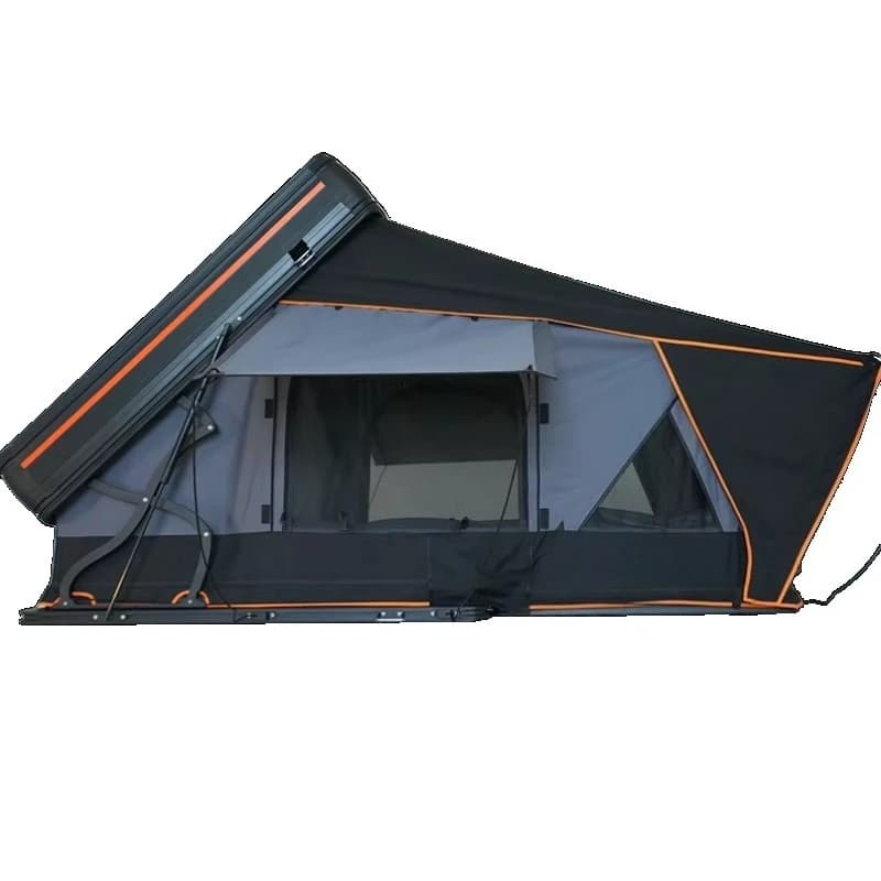 2024 Outdoor 2 Person Side Out 2XL Hard Shell Aluminum Roof Tents Side Opening Hybrid Roof Tent With Rack