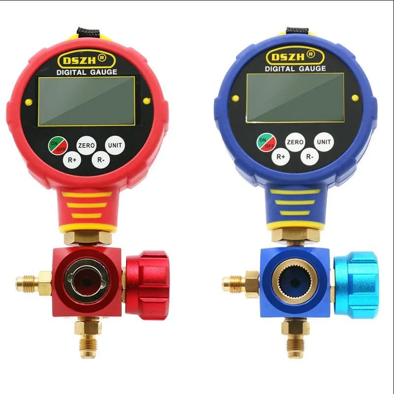 WK-688H/L Electronic Fluoride Adding Meter Digital Display Adding Liquid Meter Head Air Conditioner Refrigerant Meter Valve