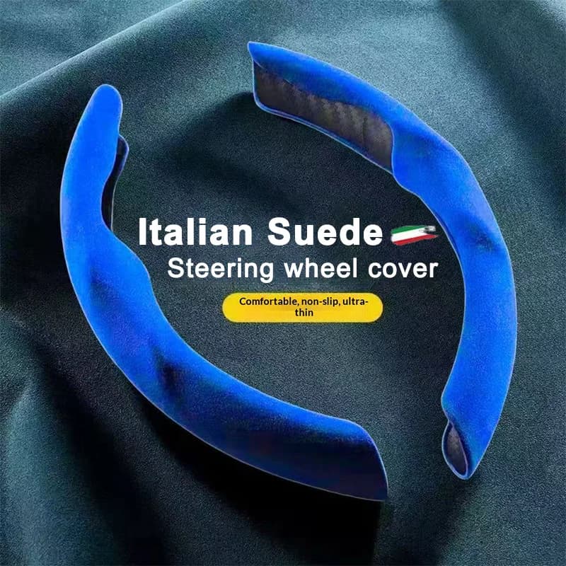 Suede Steering Wheel Cover for KIA Carnival Forte Niro K3 K4 K5 Seltos Sorento Sportage - Non-Slip Sweat-Absorbent