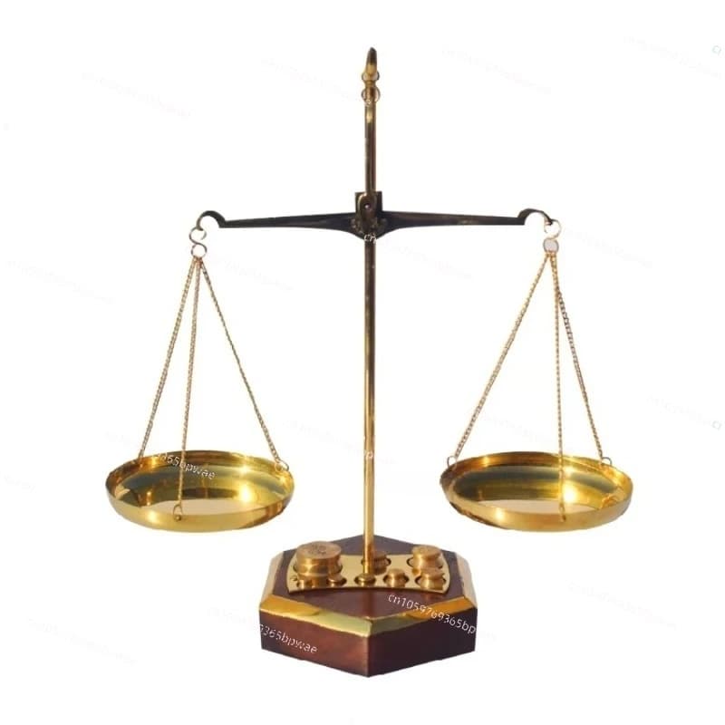 Brass Retro Nostalgic Balance Scale Creative Ornament Opened Study Desktop Fortune