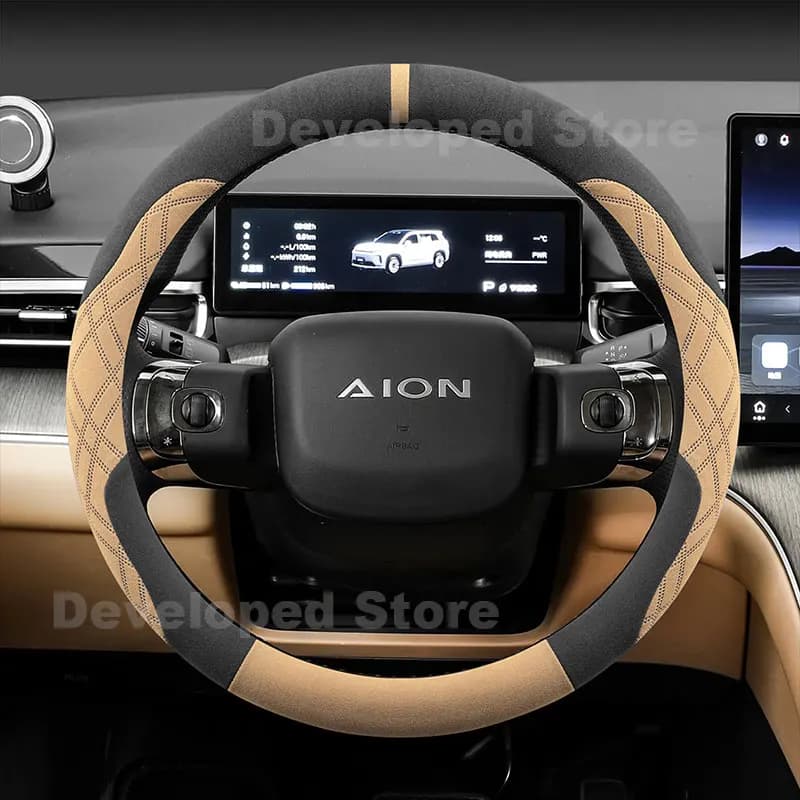 Suede Warm Car Steering Wheel Cover For AION UT V I60 2025 2026 Heating Steering Cover Auto interior AION UT Accessories 2026
