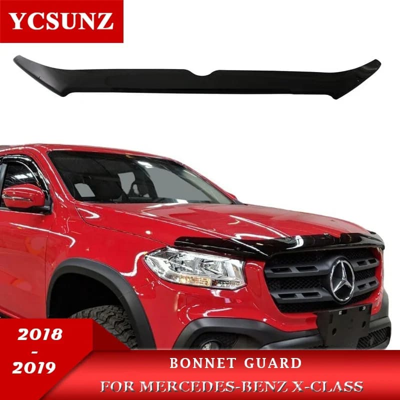 Bonnet Guard For Mercedes-Benz X-Class 2018 2019 2020 2021 2022 Front Bug Hood Deflector Protector Car Accessories Double Cab