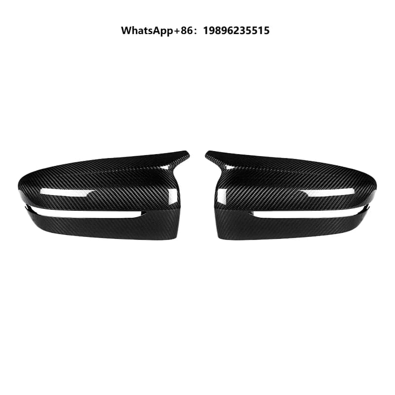 A Pair of High-quality Cowhorn Style Dry Carbon Fiber Rearview Mirror Shells
