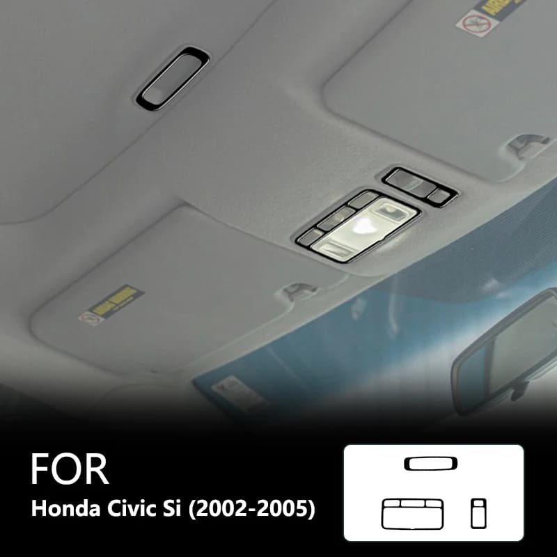 For Honda Civic Si 2002 2003 2004 2005 Top Light Skylight Panel Brand New ABS Gloss Black Safeguard Stickers Car Accessories