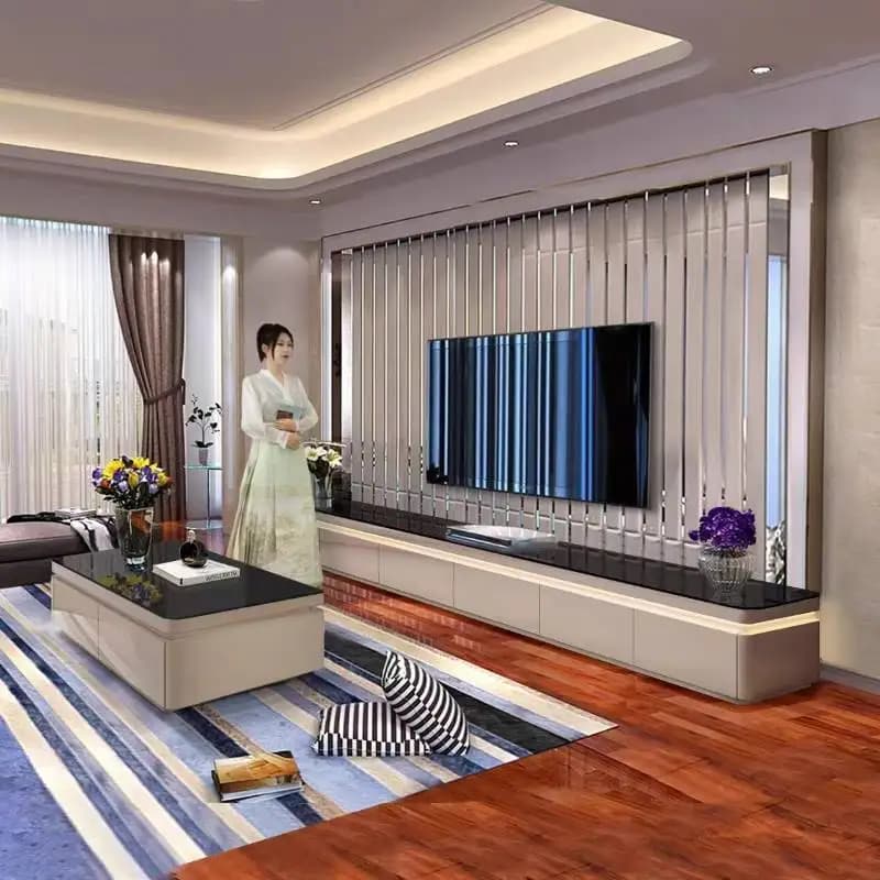 Italian Wooden Tv Cabinet Simple Hiding Narrow Unique Indoor Tv Stands Luxury Saving Designer Mueble Televisor Furniture Home