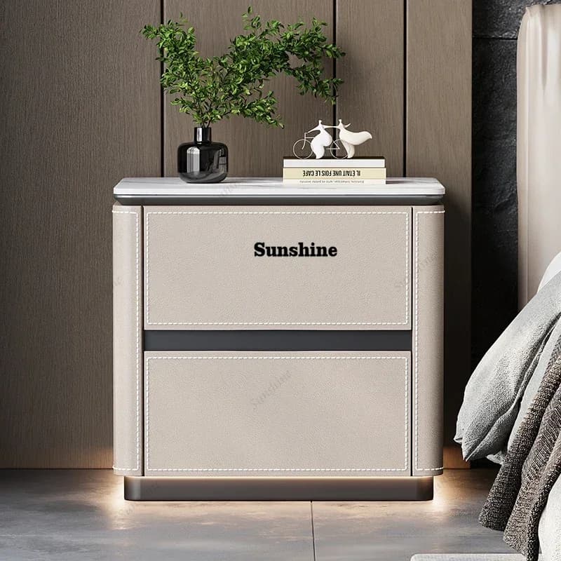 TDAesthetic Modern Nightstand Trendy Luxury Design Storage Night Table With Drawers Mesas De Noches Dormitorio Bedroom Furniture