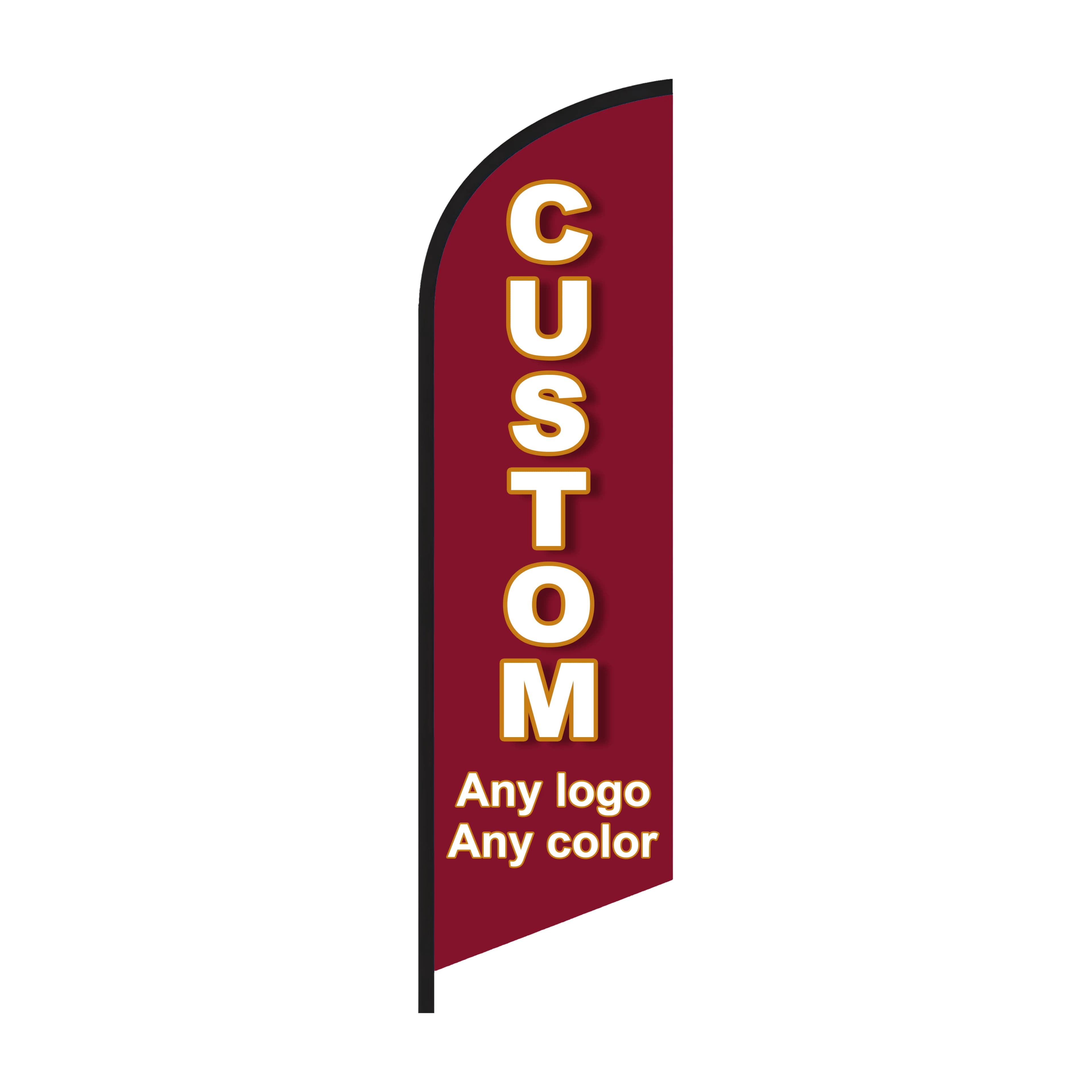 Custom Beach Flag Feather Flag Graphic Customized Printing Flag Only Free Design Business Promotion Advertising Celebration