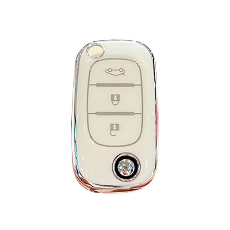 TPU Key Cover for Mercedes-Benz Smart - Foldable Key Protector with Keychain