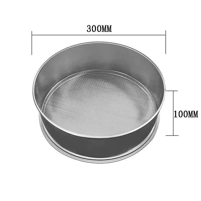 Diameter 30CM Height 10CM SUS All Stainless Steel Sieve For Electric Vibrating Machine Optional Mesh