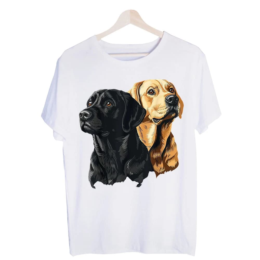 Men's Two Dogs Graphic Tee, Short Sleeve Crew Neck T-Shirt for Casual Daily Wear and Summer Outfits