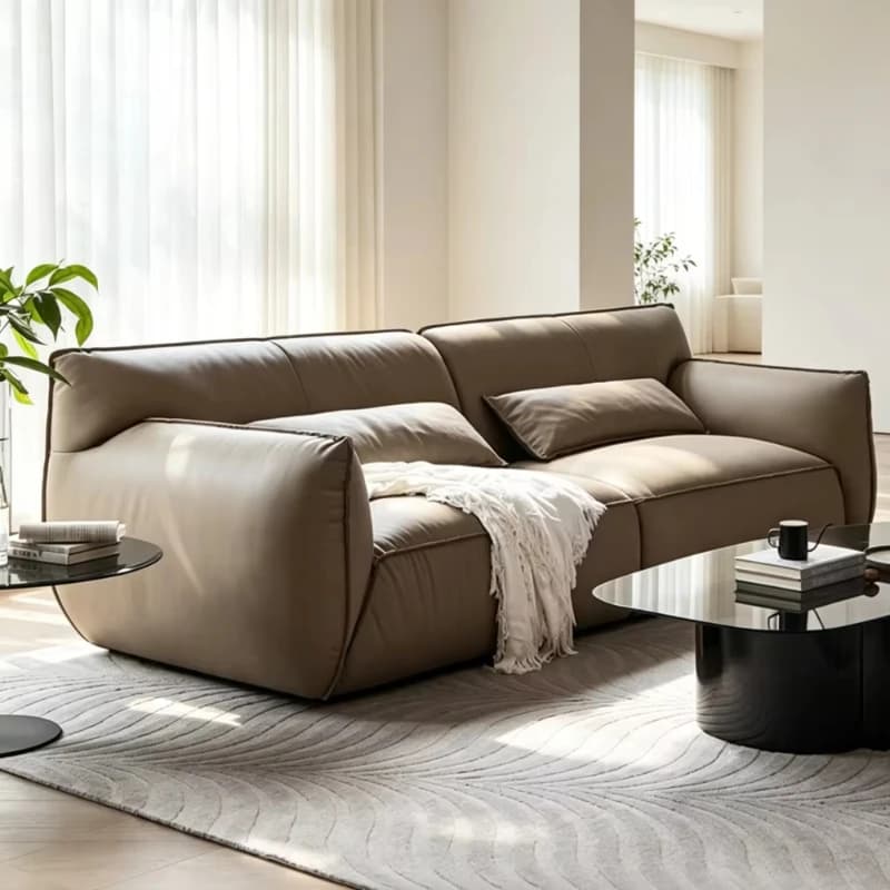 Top Italian high-end furniture living room sofa supplier modern luxury leather sofa set