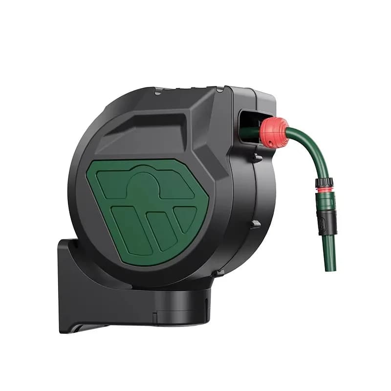 Wall Mounted Hose Reel 400psi Retractable with Any Lock Slow Retraction Garden Hose Reel with Sprayer Nozzle