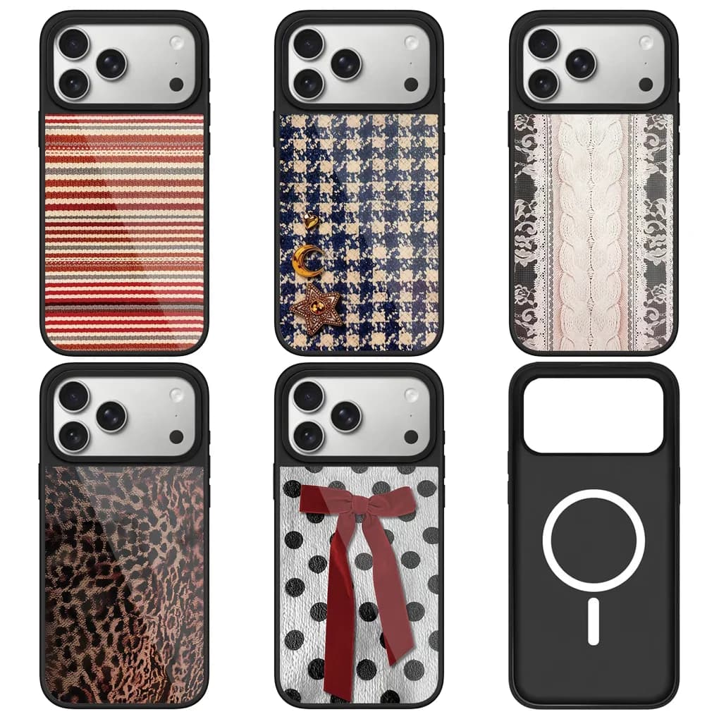 Christmas Stripes Glaze Glossy Phone Cover For IPhone 12 13 14 15 16 17 Pro Max Case For IPhone 17 Air