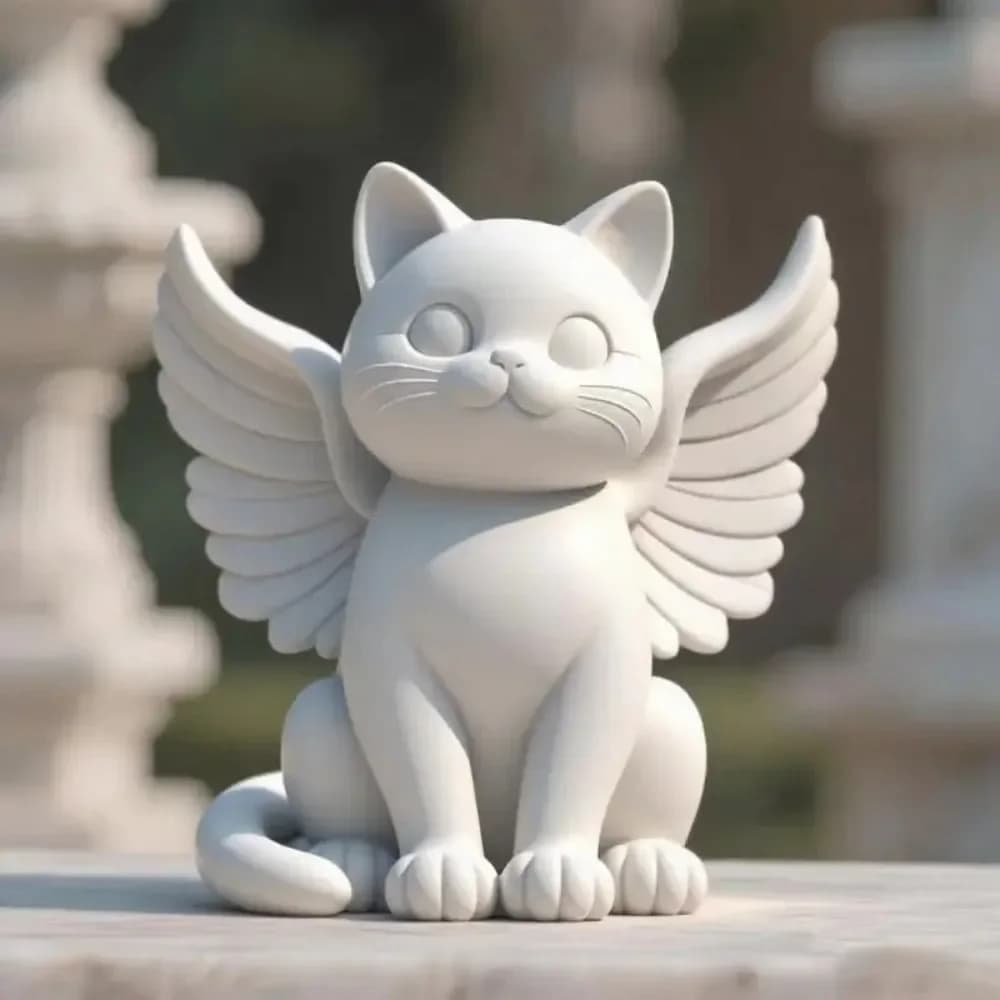 1/3/5 pcs Angel Cat Memorial Statue with Wings Pet Keepsake Figurine Home Office Garden Decor Pet Lover Gift