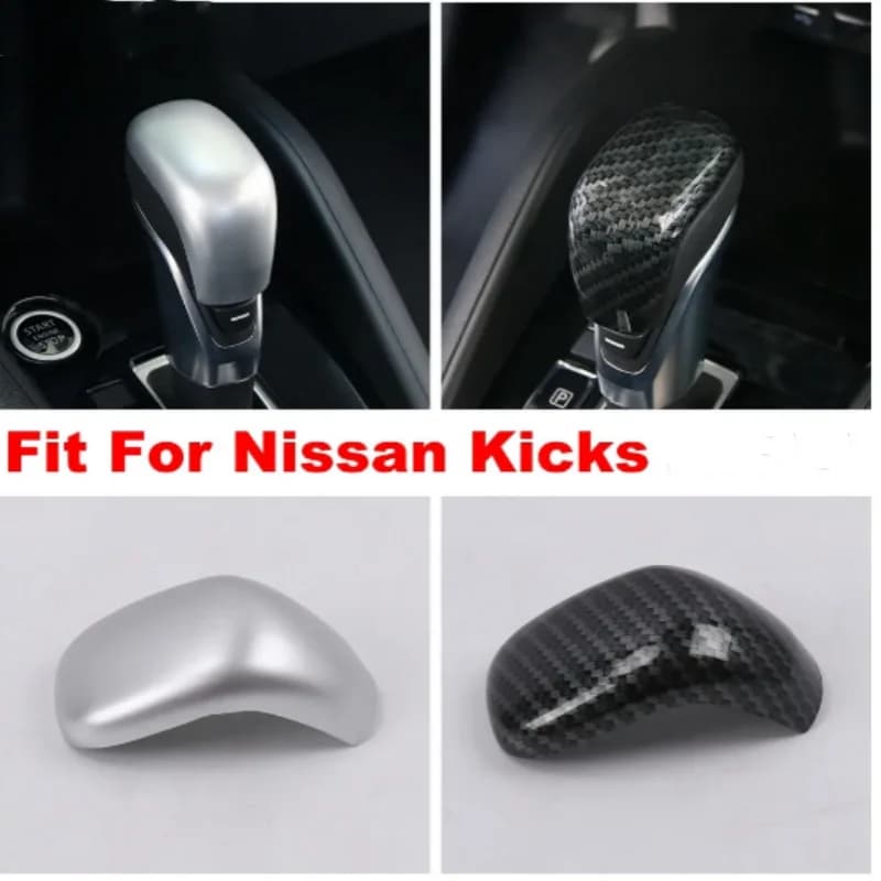 For Nissan Kicks 2017-2022 Car Gear Head Shift Knob Cap Protection Cover Trim Sequins Sticker Accessories