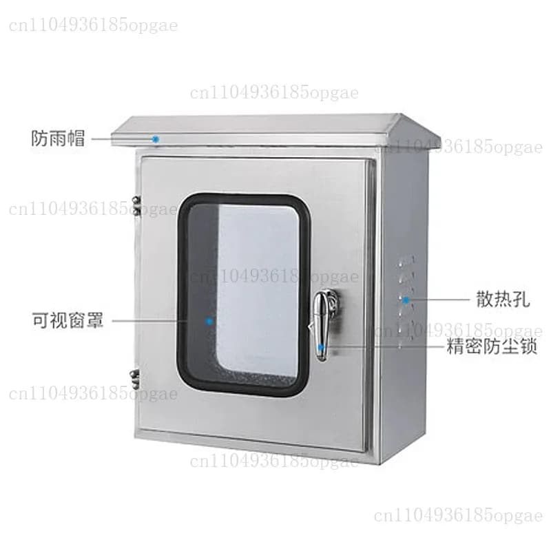 Double-Layered 304 Stainless Steel Distribution Box, Outdoor Rainproof Waterproof Electrical Control 201 Monitoring Instrument
