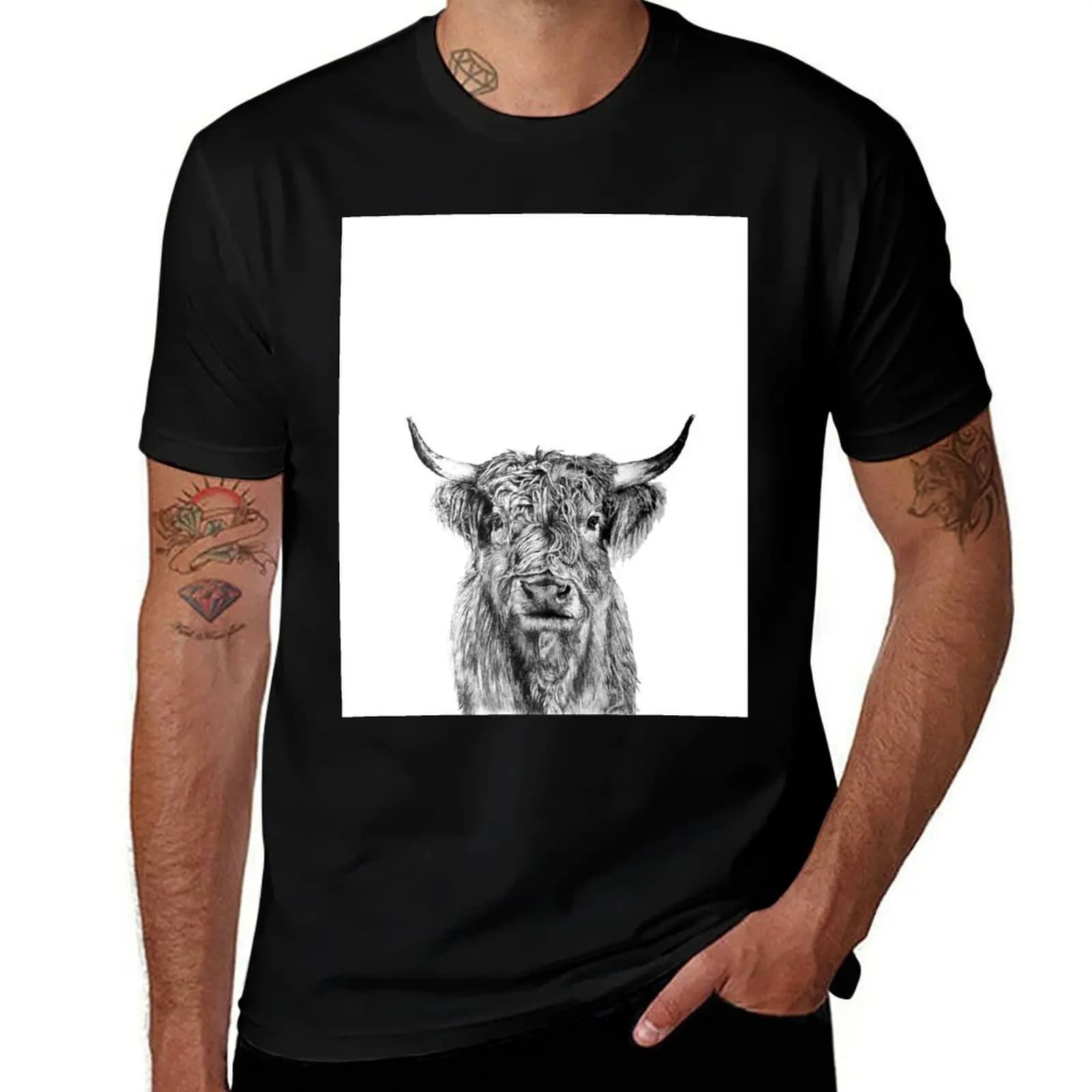 Scottish Highland Cow T-Shirt funny t shirts dark humor T-Shirt