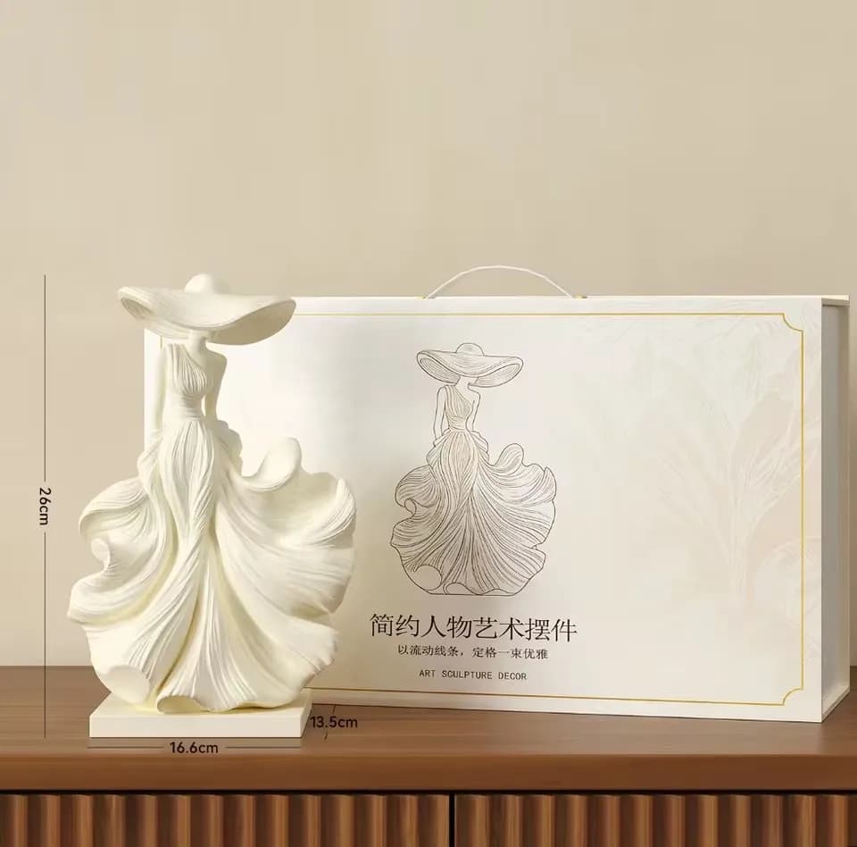 Nordic Plump Beauty Female Figurines Sculpture Ornaments Home Living Room Desk Fat Girl Statue Resin Decoration Accessories