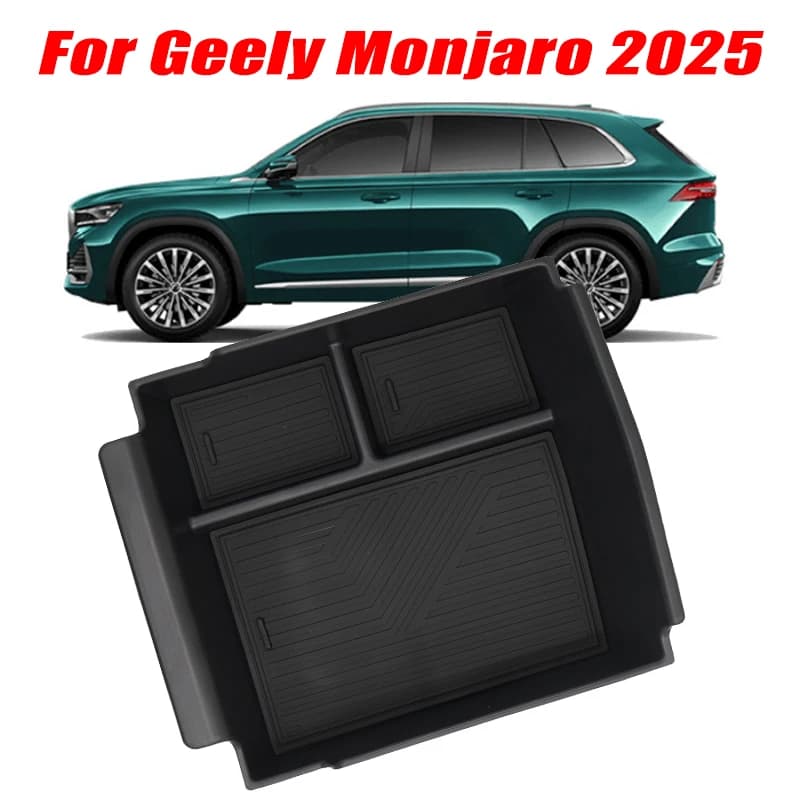 For Geely Monjaro 2025 Model Armrest Storage Box ABS Central Organozer Tray Stowing Tidying Car Accessories