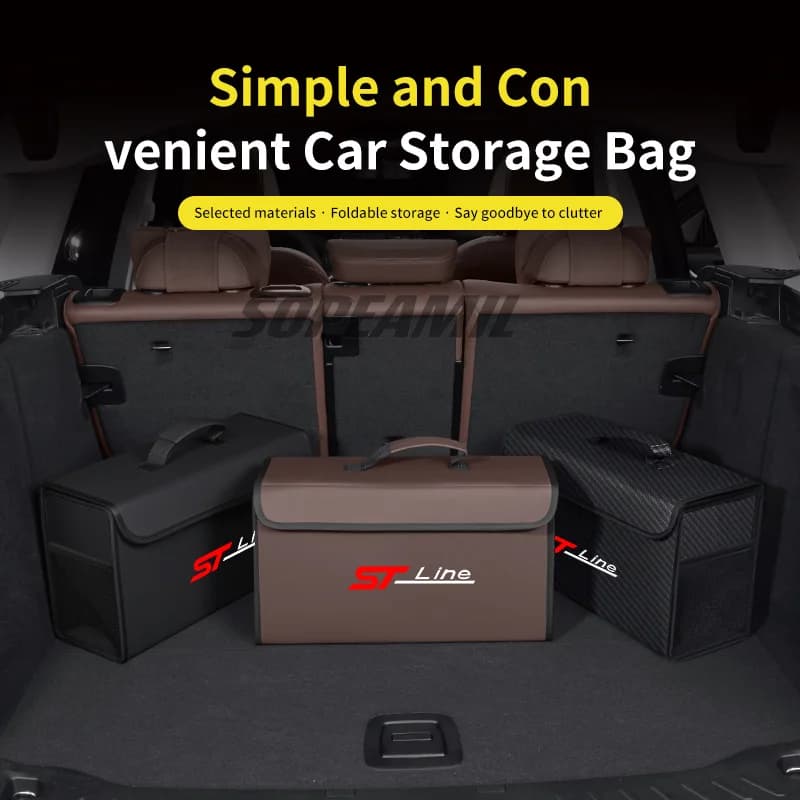 Car Trunk Storage Box Foldable Stowing Tidying Bag For Ford Mondeo Fiesta Focus EDGE Explorer Fusion Kuga Mustang Ecosport Puma