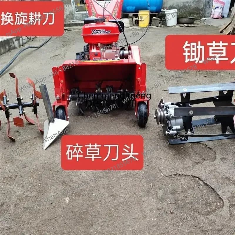 cn8617 ss New style AAGasoline lawn mower four-wheel drive self-propelled multi-functional soil lifting micro-tiller ditching gr