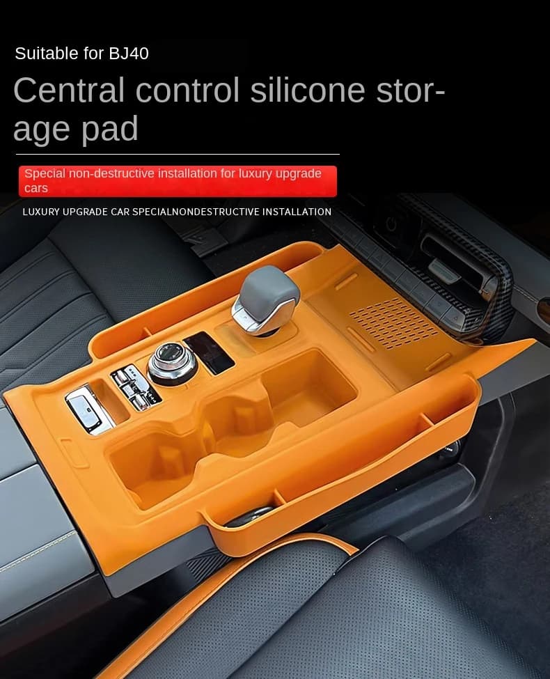 BJ40E center console storage box extended range version dedicated storage cup panel decoration modification part