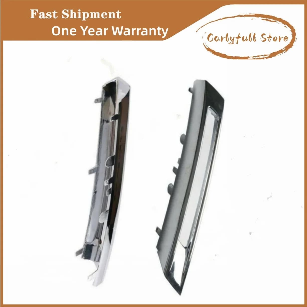 Left / Right Fog Lamp Chrome Trim Bezel A1668851774 A1668851874 1668851874 1668851774 For 13-16 Mercedes X166 GL500/550