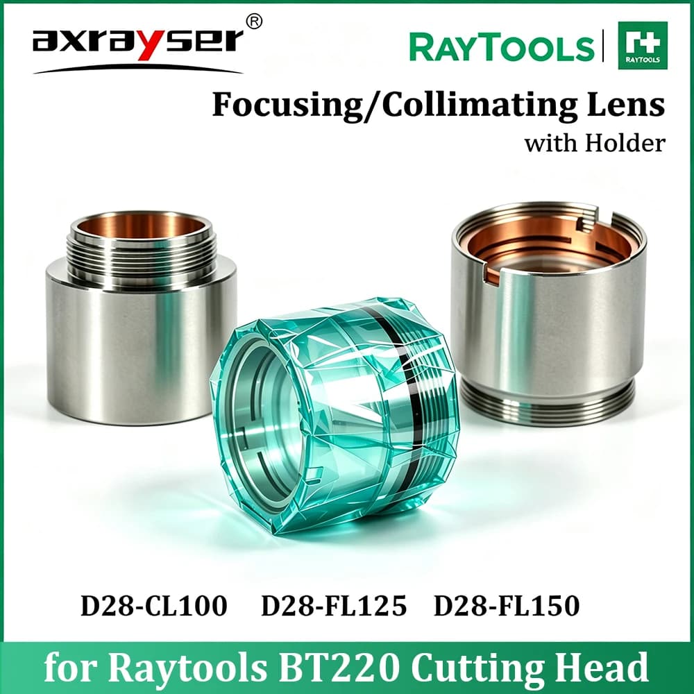 Raytools Original BT220 Collimator Focusing Lens D28 CL100 FL125/150mm 1064nm for Raytools BT220 Fiber Laser Cutting Head