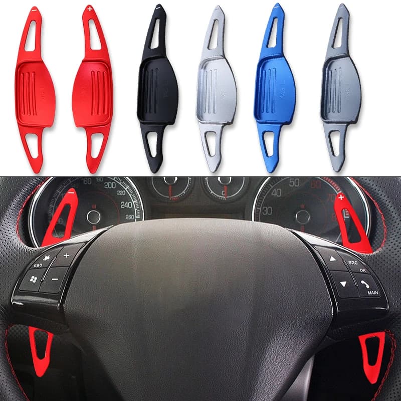 Aluminum Alloy Shifter Paddle For Fiat Bravo 2008-2012 Car Steering Wheel Shift Paddle DSG Extension Gear Stickers Accessories