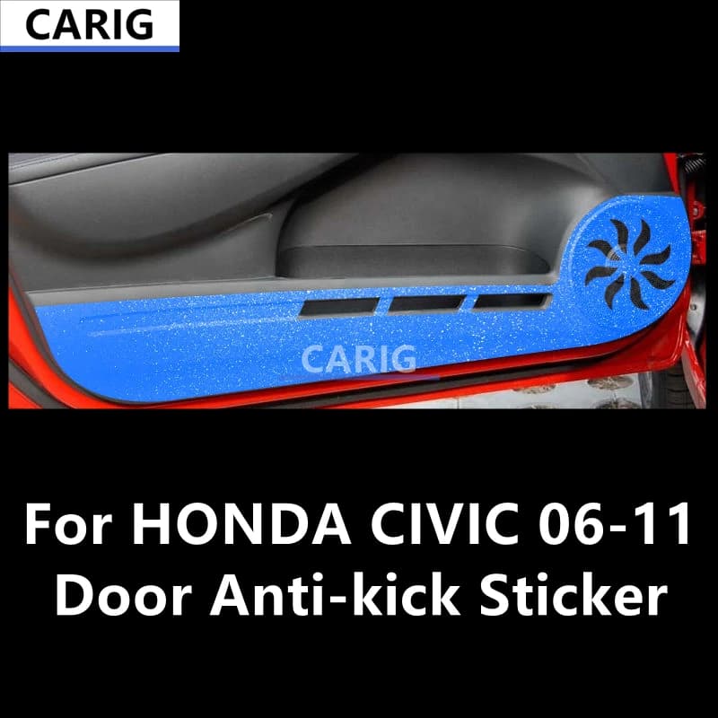 For HONDA CIVIC 06-11 Door Anti-kick Sticker Modified Carbon Fiber Interior Car Film Accessories Modification