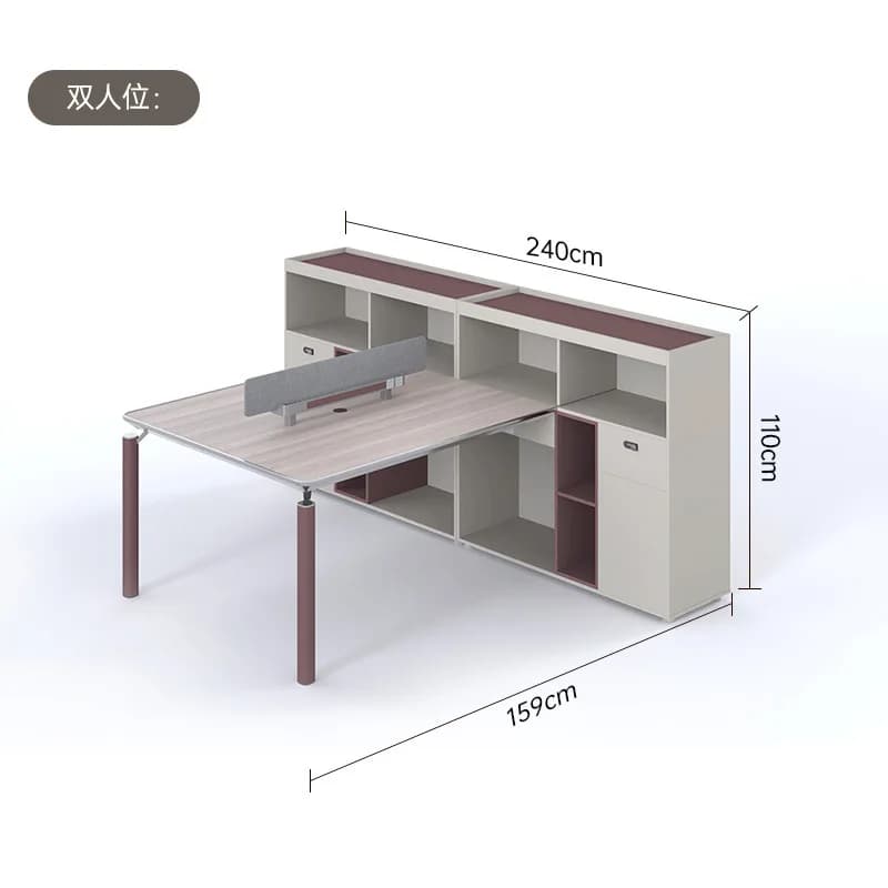 High-end six-person desk, staff seat, computer desk, simple modern staff table, company office table combination