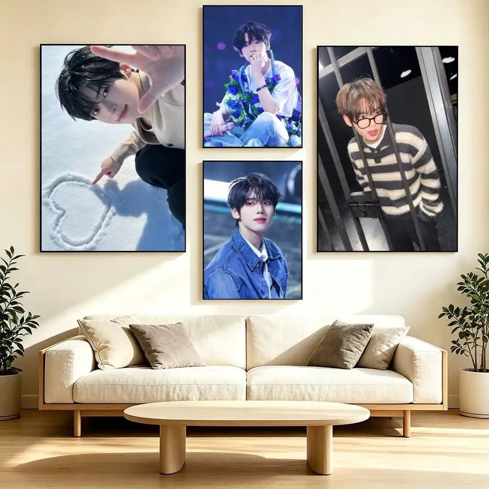 H-Han Yujin Young Kpop  Poster High Quality Dorm Living Room Aesthetic Wall Decoration Painting Stickers Gift