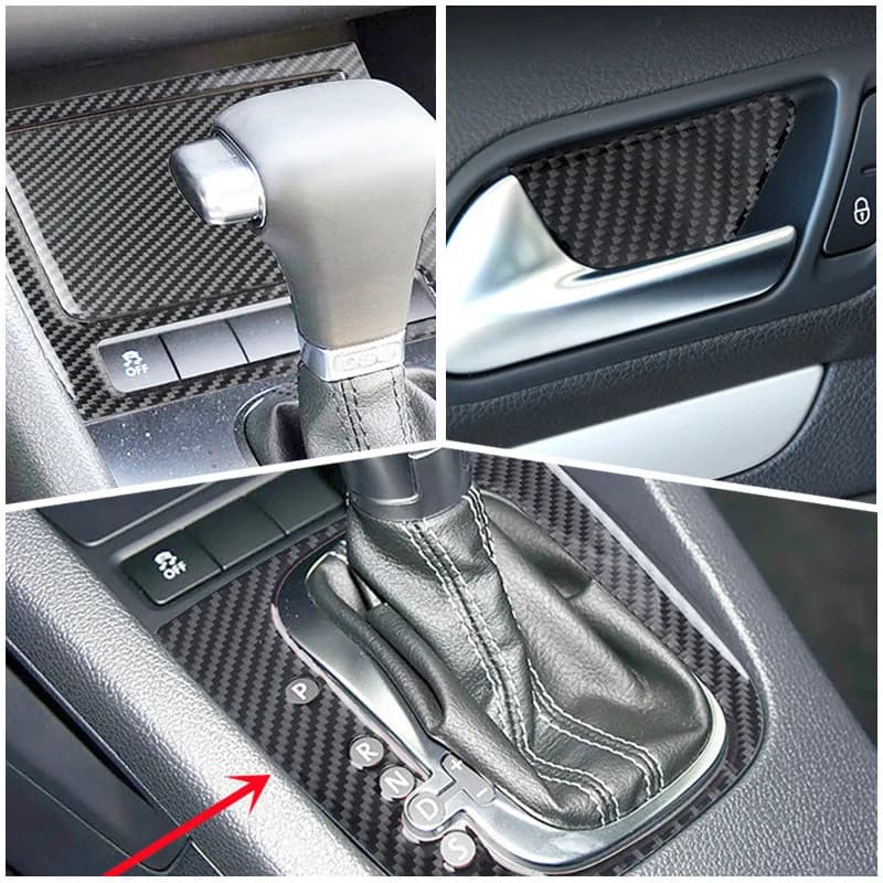Carbon Fiber Car Interior Decoration Stickers Car Styling For Volkswagen VW Golf 6 Center Console Cover Trim Inner Accessories