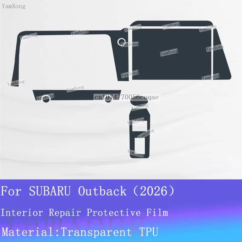 Car Interior Kit Protective Gearbox Panel Transparent Sticker For SUBARU Outback 2026 Navigation Dashboard Screen Scratch Film
